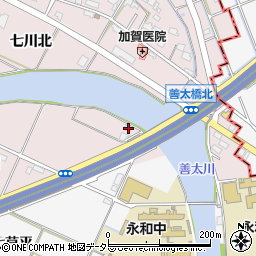 愛知県愛西市大井町七川南27周辺の地図