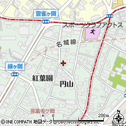 愛知県名古屋市瑞穂区彌富町円山22-2周辺の地図