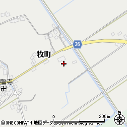 滋賀県近江八幡市牧町302周辺の地図