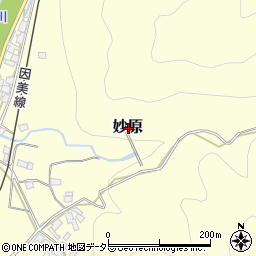 岡山県津山市妙原周辺の地図