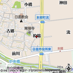 愛知県日進市本郷町的場周辺の地図