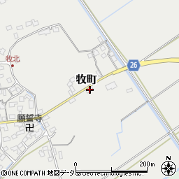 滋賀県近江八幡市牧町287周辺の地図