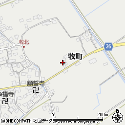 滋賀県近江八幡市牧町552周辺の地図