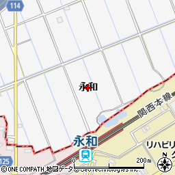 愛知県津島市鹿伏兎町（永和）周辺の地図
