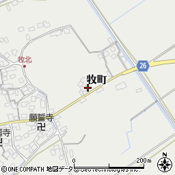 滋賀県近江八幡市牧町541周辺の地図