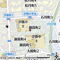 愛知県名古屋市瑞穂区御莨町2丁目22周辺の地図