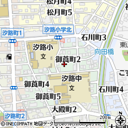 愛知県名古屋市瑞穂区御莨町2丁目21周辺の地図