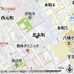滋賀県近江八幡市北末町周辺の地図