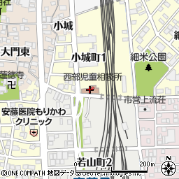 名古屋市役所子ども青少年局　西部児童相談所周辺の地図