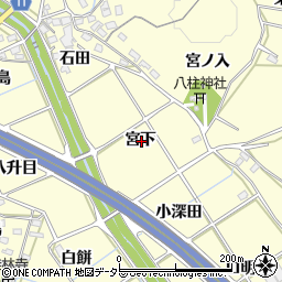 愛知県豊田市御船町宮下周辺の地図