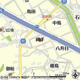 愛知県豊田市御船町縄手周辺の地図