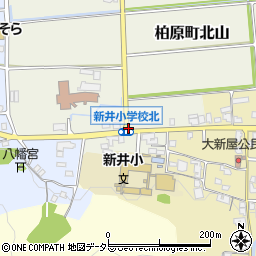 新井小学校北周辺の地図