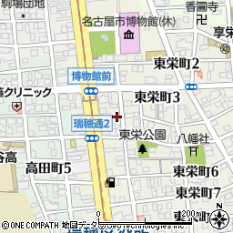 愛知県名古屋市瑞穂区東栄町4丁目2周辺の地図