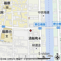 エイゼン館中川駐車場周辺の地図