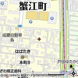 パラソルストリート蟹江周辺の地図
