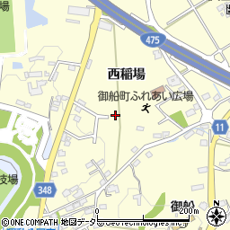 愛知県豊田市御船町西稲場周辺の地図