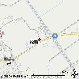 滋賀県近江八幡市牧町521周辺の地図