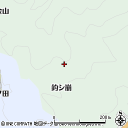 愛知県豊田市足助町釣シ崩周辺の地図