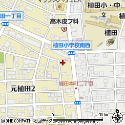 植田コミュニティセンター周辺の地図