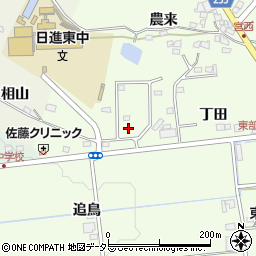 愛知県日進市米野木町丁田周辺の地図