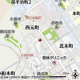 滋賀県近江八幡市西元町65周辺の地図