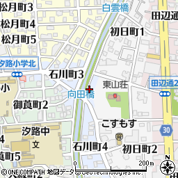 向田橋周辺の地図