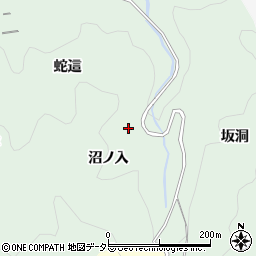 愛知県豊田市足助町沼ノ入周辺の地図