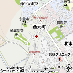滋賀県近江八幡市西元町55周辺の地図