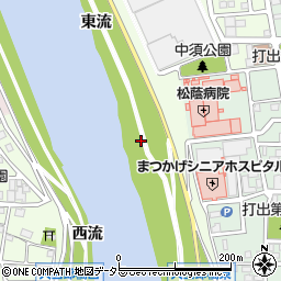 愛知県名古屋市中川区中須町東流周辺の地図