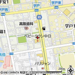 松屋蟹江店周辺の地図