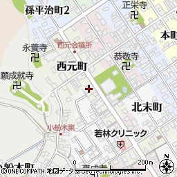 滋賀県近江八幡市西元町64周辺の地図