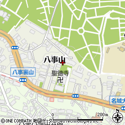 八事裏山北公園周辺の地図