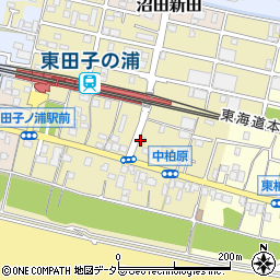 静岡県富士市中柏原新田周辺の地図