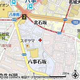 愛知県名古屋市天白区八事石坂周辺の地図
