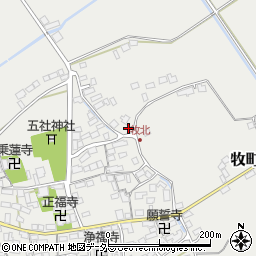 滋賀県近江八幡市牧町1484-1周辺の地図