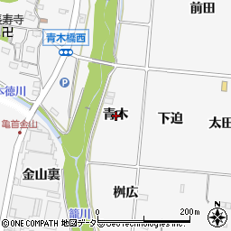 愛知県豊田市亀首町青木周辺の地図