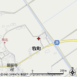 滋賀県近江八幡市牧町261周辺の地図