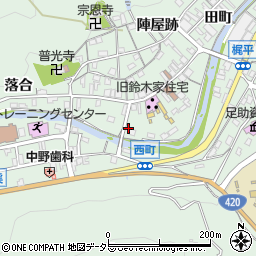愛知県豊田市足助町山王周辺の地図