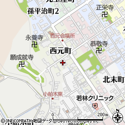 滋賀県近江八幡市西元町58周辺の地図