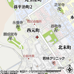 滋賀県近江八幡市西元町60周辺の地図