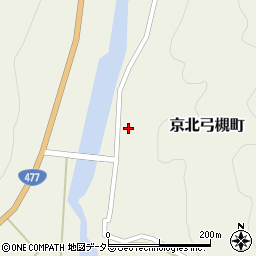 京都府京都市右京区京北弓槻町（東垣内）周辺の地図