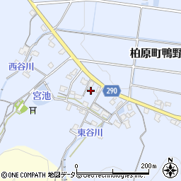 兵庫県丹波市柏原町鴨野222周辺の地図