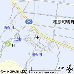 兵庫県丹波市柏原町鴨野222周辺の地図