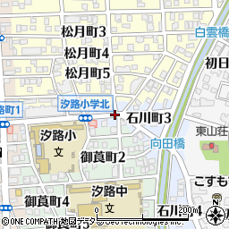 愛知県名古屋市瑞穂区石川町周辺の地図