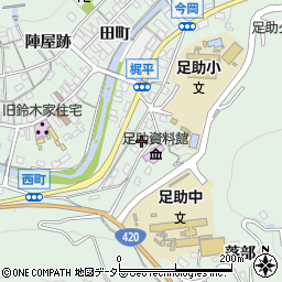 愛知県豊田市足助町梶平周辺の地図