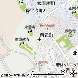 滋賀県近江八幡市西元町50周辺の地図