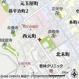 滋賀県近江八幡市西元町10周辺の地図
