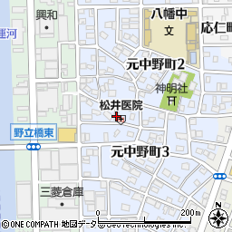 松井医院周辺の地図