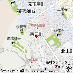 滋賀県近江八幡市西元町周辺の地図