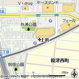 愛知県名古屋市中川区富田町大字榎津上折周辺の地図